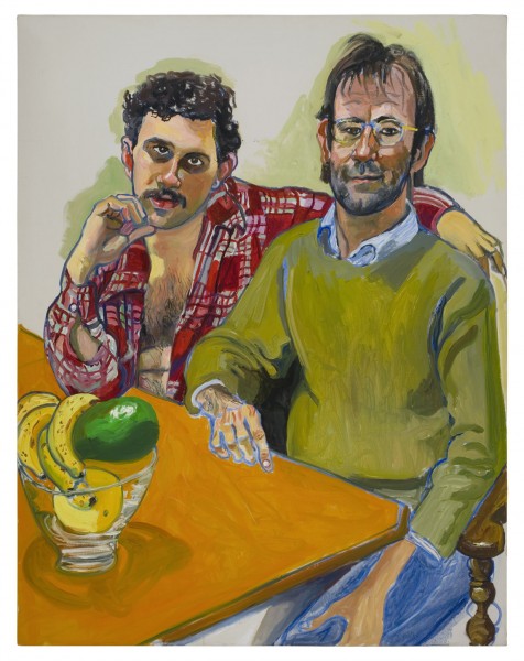 Geoffrey Hendricks and Brian, 1978 Oil on canvas 44 x 34 inches (111.8 x 86.4 cm) Courtesy of David Zwirner Gallery ©)